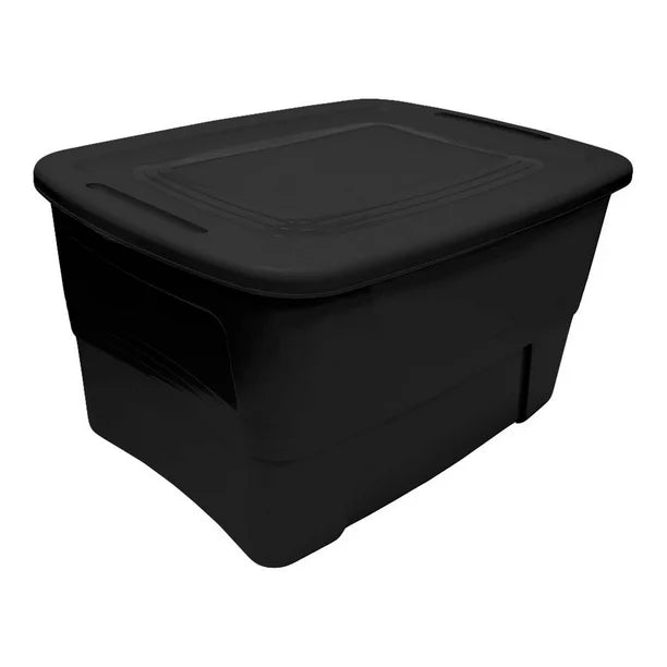 Caja Plastic Trends Atlanta Plástico 72 L con Tapa Negro