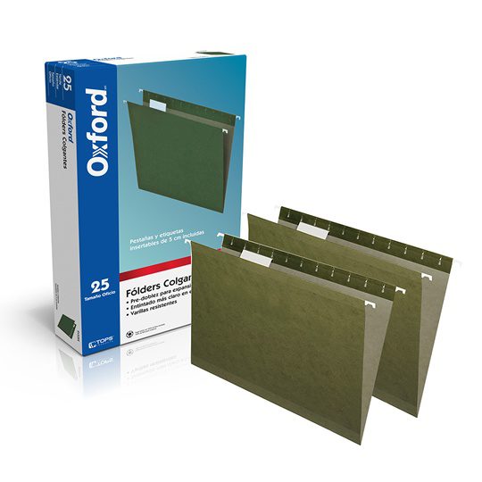 Folder colgante Oxford oficio color verd