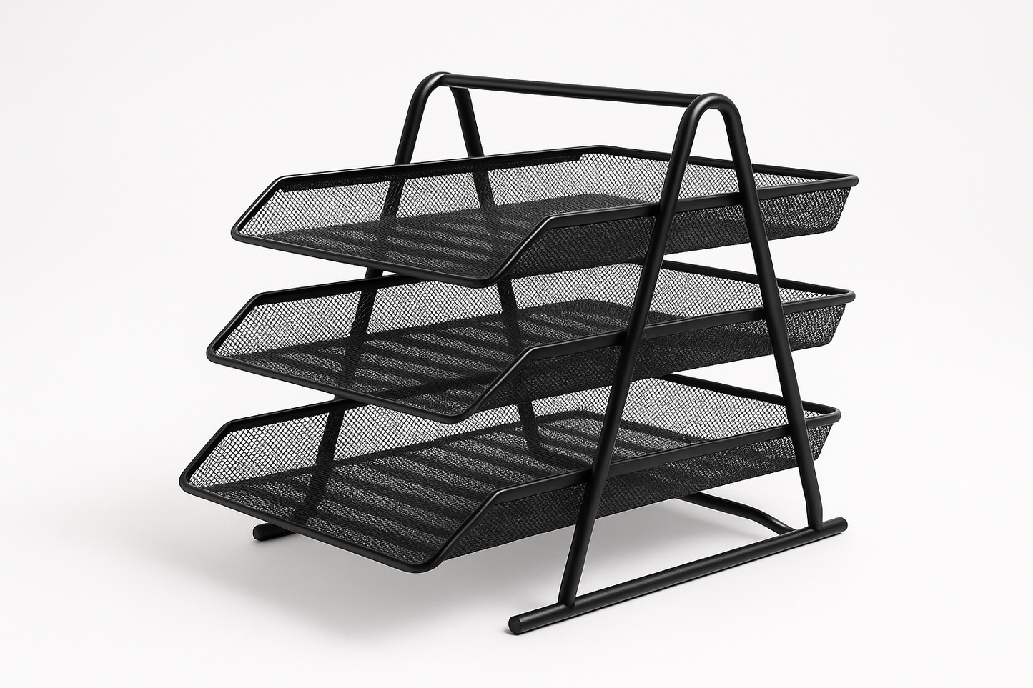 Bandeja triple de malla metálica mae color negro