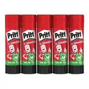 Lápiz adhesivo Pritt en barra de 42 grs charola con 5 piezas.