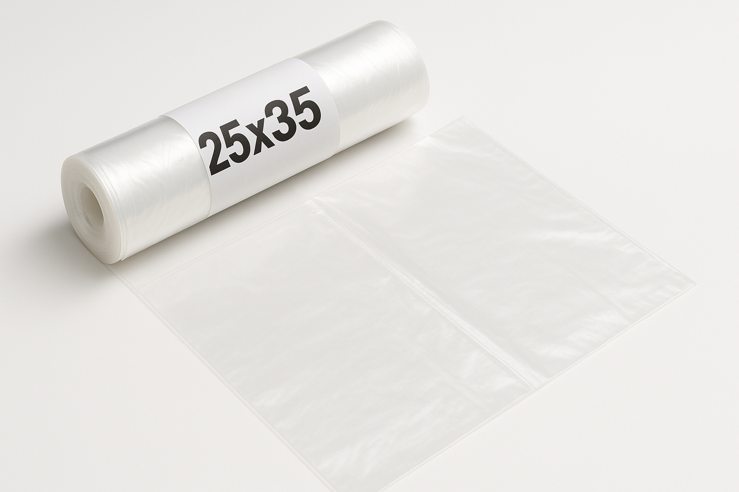 Rollo de bolsa de plástico transparente 25x35 para usos múltiples