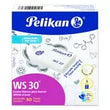 Goma Pelikan WS30 blanca plástica caja con 30 piezas
