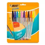 Boligrafo Bic Cristal extra grueso 1.6 mm blister 10 Colores.