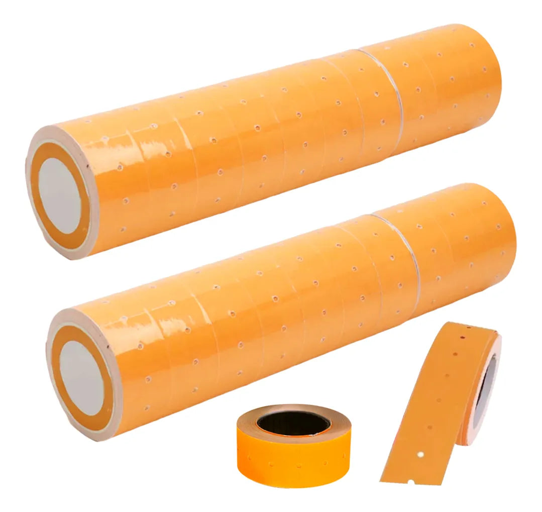 Etiquetas Universales Naranja para etiquetadora Manual 1 Rollo