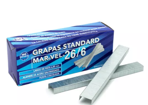 Grapas estándar 26/6 Mar Vel Pilot caja con 5,000 grapas