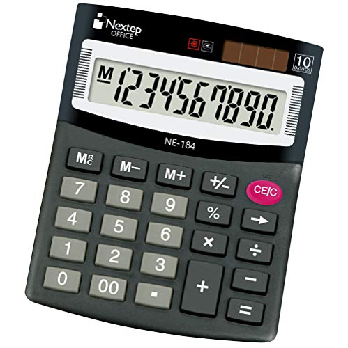 Calculadora Nextep 10 Dígitos Semi Escritorio Bateria/Solar