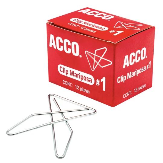 Clip mariposa no. 1 ACCO capacidad hasta