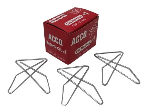 Clip mariposa no. 1 ACCO capacidad hasta
