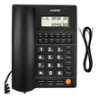 Teléfono Fijo Alambrico JUOPLD Con Pantalla Lcd Y Manos Libres Y Altavoz Y Identificador De Llamadas Con Sonido Ajustable Teléfonos Digital Color Negro