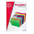 Folder manila Pendaflex oficio color rojo ceja 1/2 caja con 50 pzas