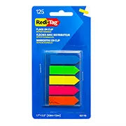 Banderitas adhesivas Redi-Tag con clip, colores surtidos 4.3 x 1.3 cm c/125