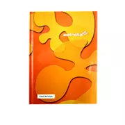 Libreta 1/4 pasta dura forma francesa Estrella raya 96 hojas