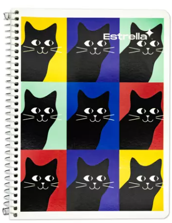 Cuaderno espiral forma francesa Estrellacuadro grande 7 mm 100 hojas