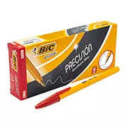 Bolígrafo BIC cristal rojo punto fino 0.8 mm caja con 12 piezas