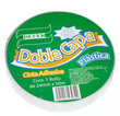 Cinta doble capa DEVEK 24 mm x 50 mts olor blanco, cinta de polipropileno