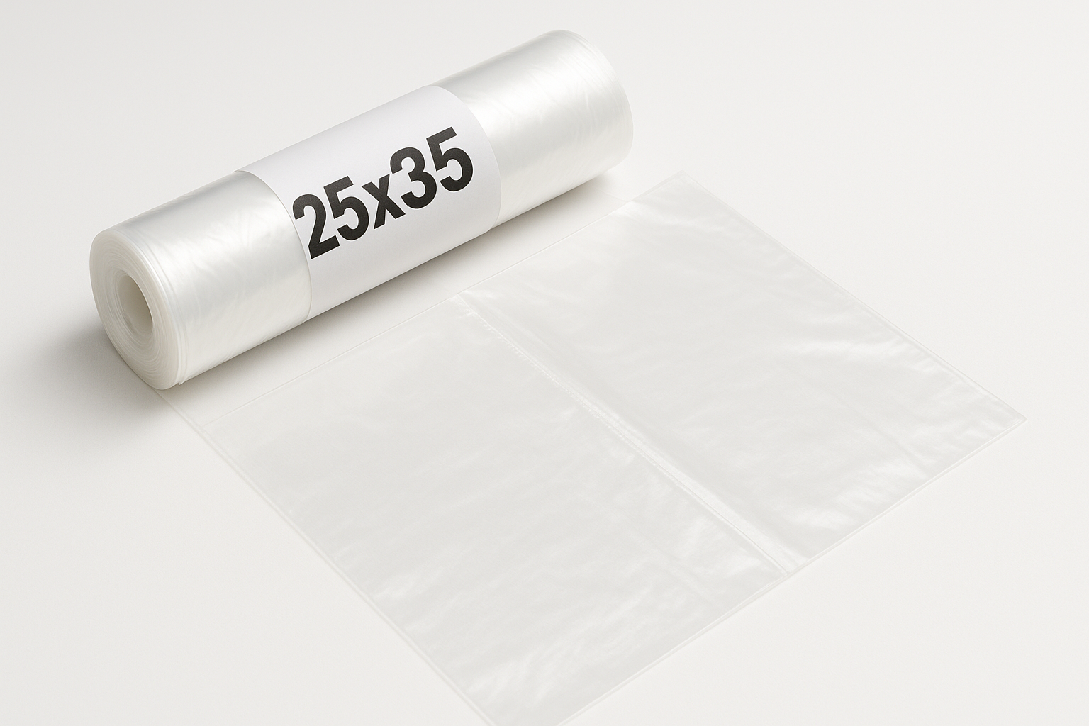 Rollo de bolsa de plástico transparente 25x35 para usos múltiples